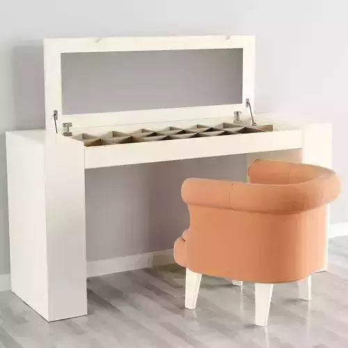 Franco Furniture Dressing table with ottoman 8