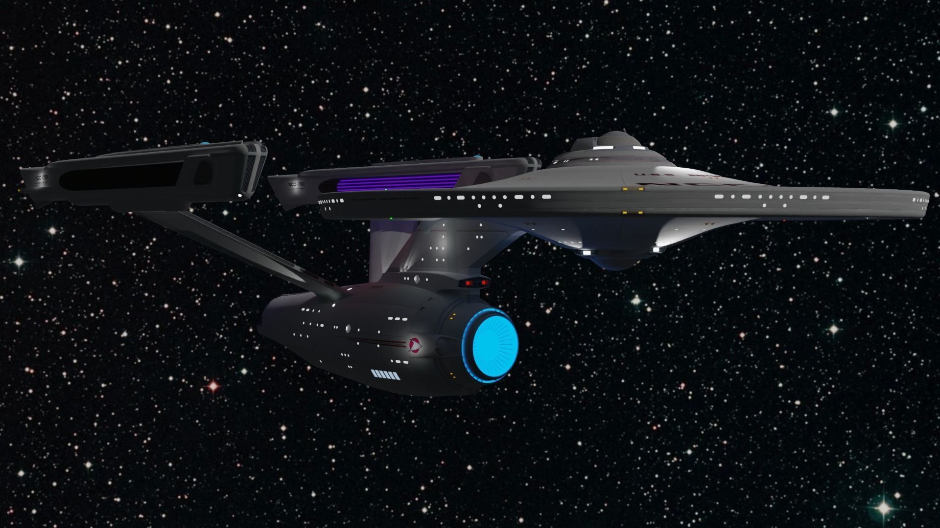 Star Trek Enterprise NCC-1701 High Poly 3D Model 3D model_7