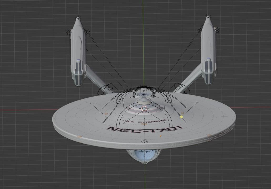 Star Trek Enterprise NCC-1701 High Poly 3D Model 3D model_8