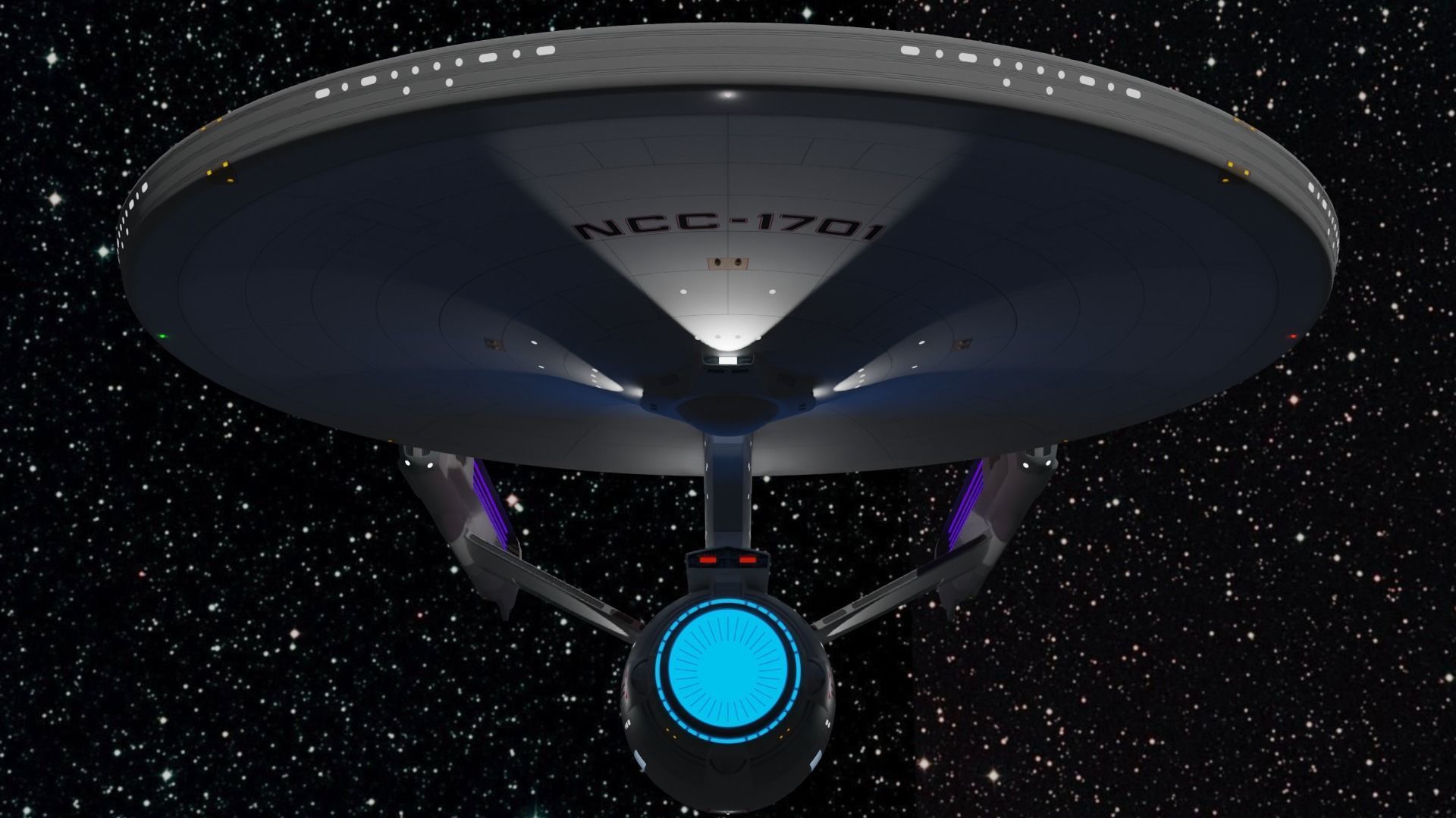 Star Trek Enterprise NCC-1701 High Poly 3D Model 3D model_2