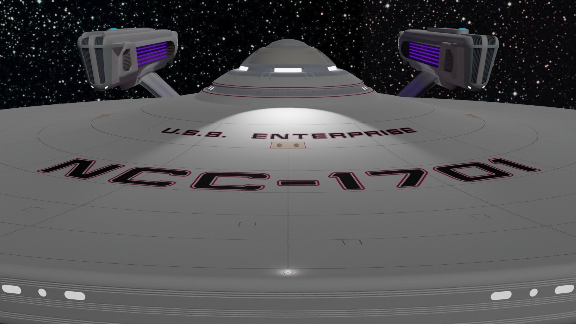 Star Trek Enterprise NCC-1701 High Poly 3D Model 3D model_3