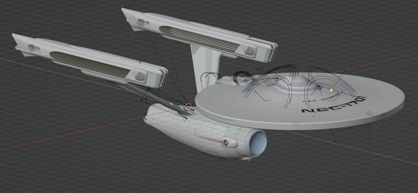 Star Trek Enterprise NCC-1701 High Poly 3D Model 3D model_9