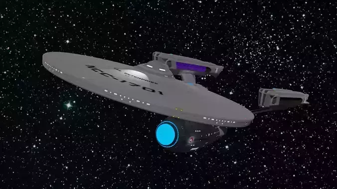 Star Trek Enterprise NCC-1701 High Poly 3D Model 3D model