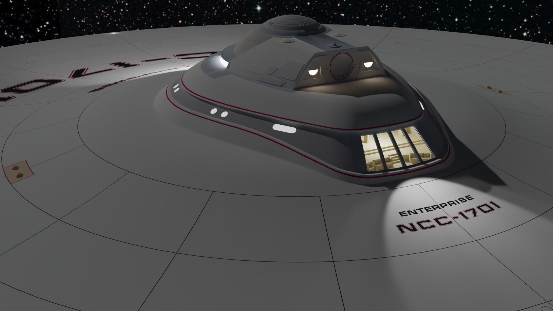 Star Trek Enterprise NCC-1701 High Poly 3D Model 3D model_6