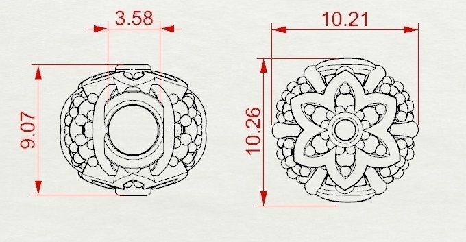 Pasante charm Joyeria 3D model_4
