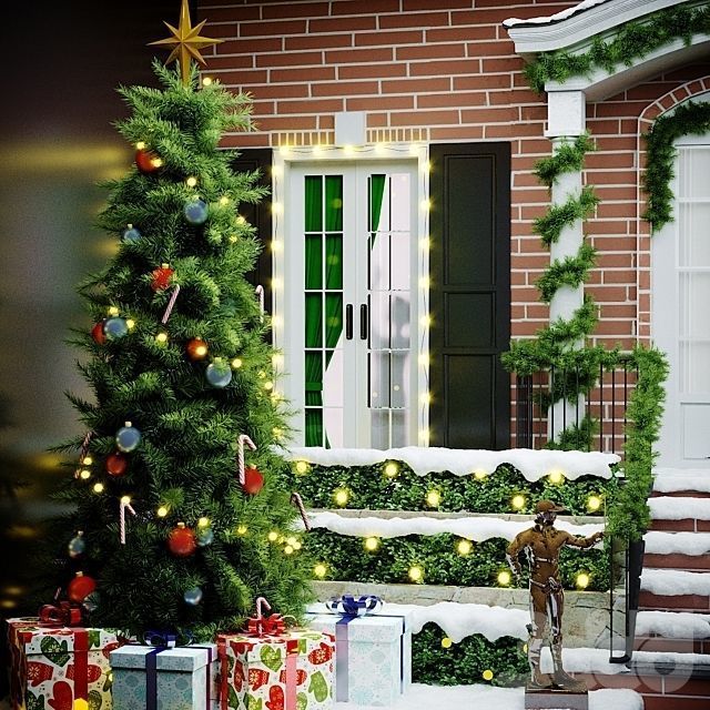 Christmas Showcase of clothing store Home Alone 3D model_1