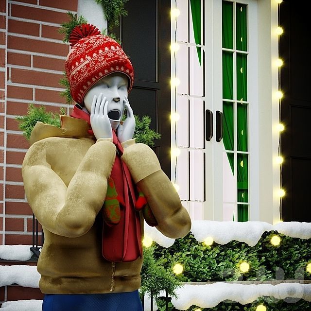 Christmas Showcase of clothing store Home Alone 3D model_2