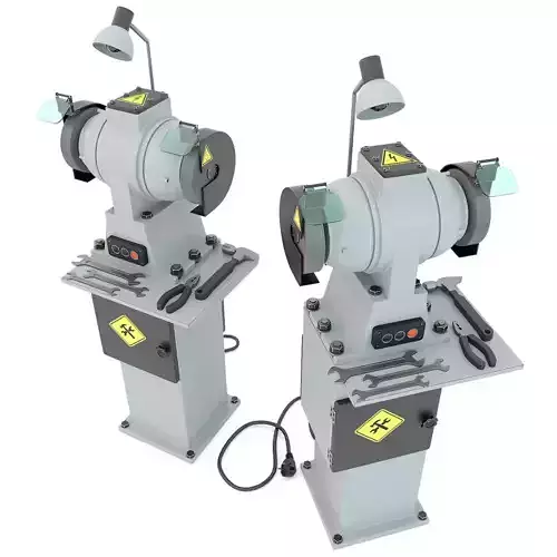 Industrial machine tool - Grinder machine rack-mounted 3D model