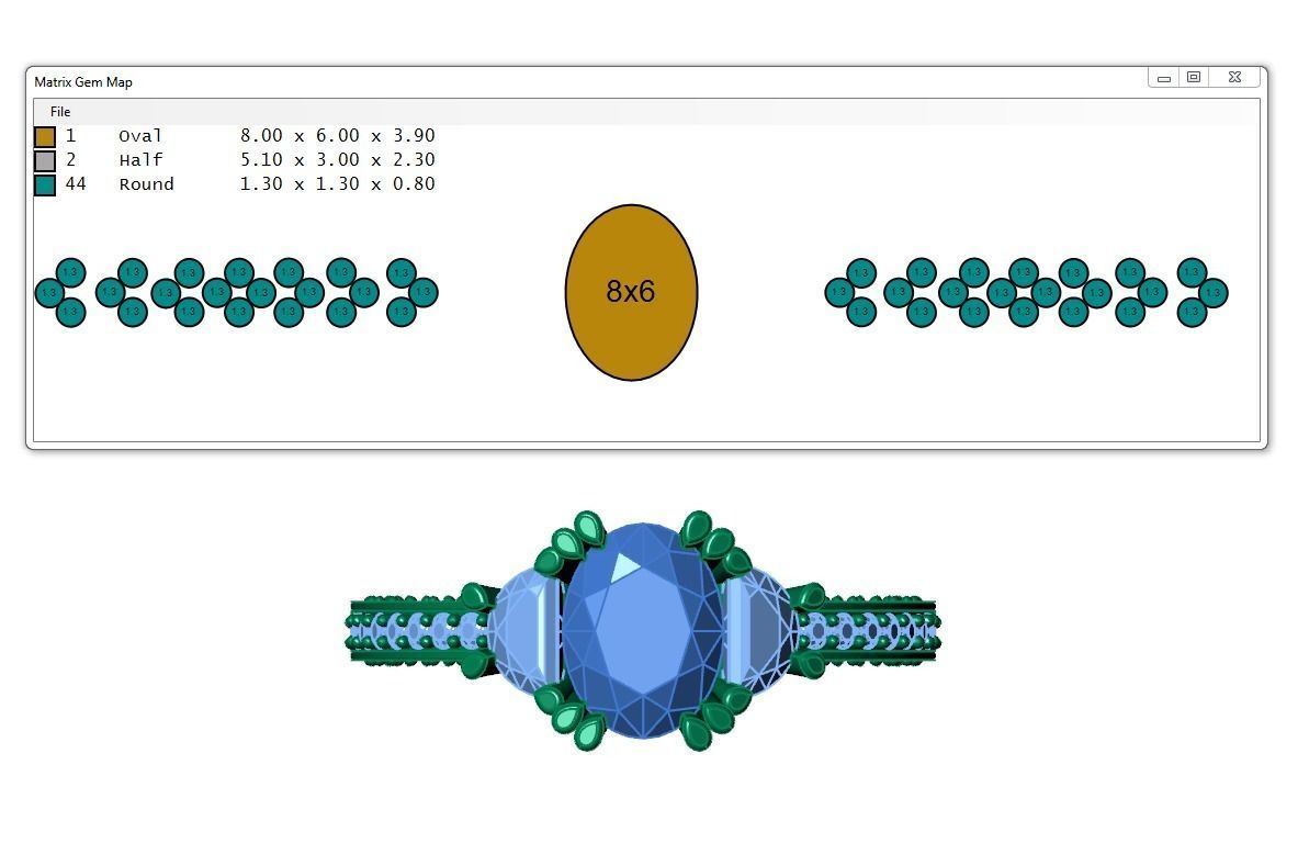 Ring177 diamond engagement ring gold 3D print model_6