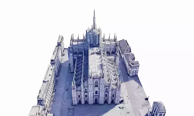 Milan Cathedral Low-poly 3D model