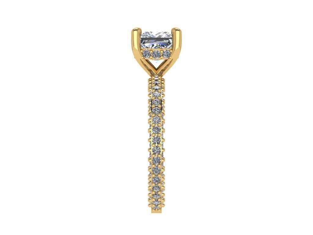 Ring179 princess cut diamond engagement ring gold 3D print model_3