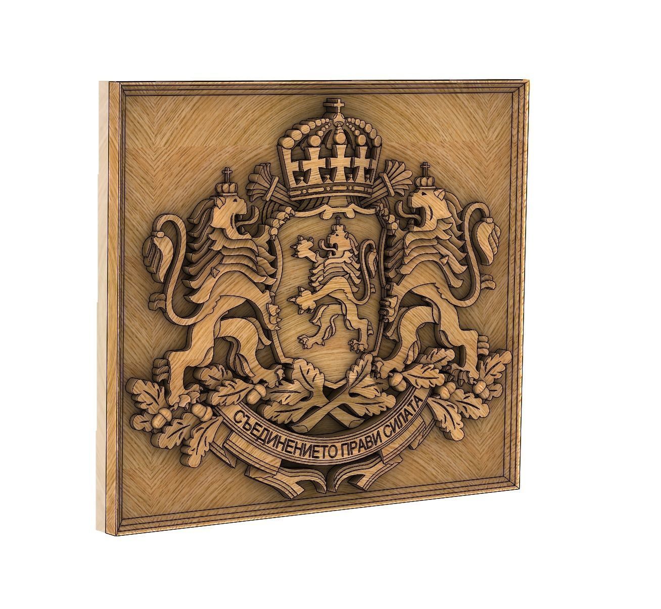Coat of arms of Bulgaria 3D print model_1