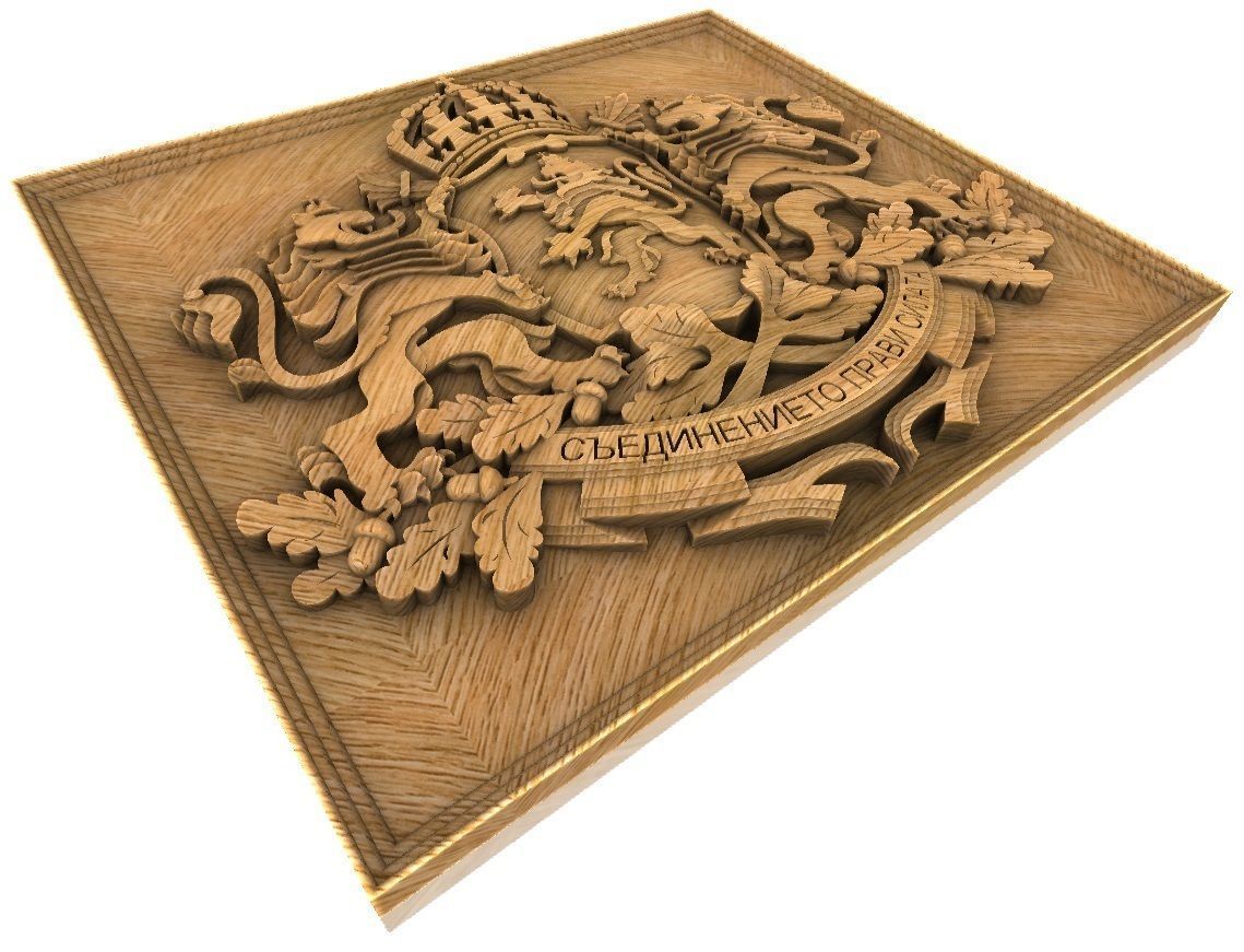 Coat of arms of Bulgaria 3D print model_3