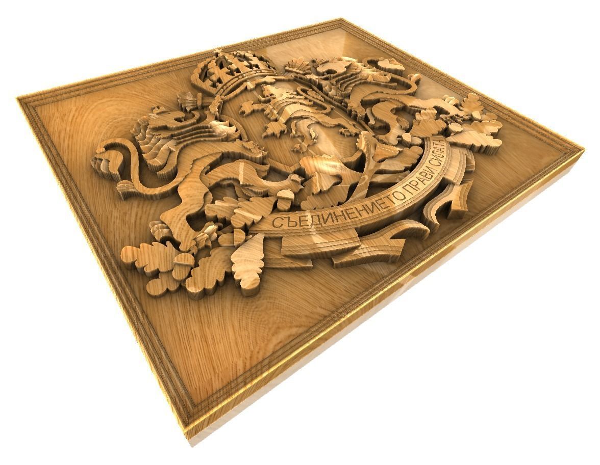 Coat of arms of Bulgaria 3D print model_4