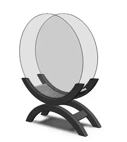 Fireplace circular table with frame