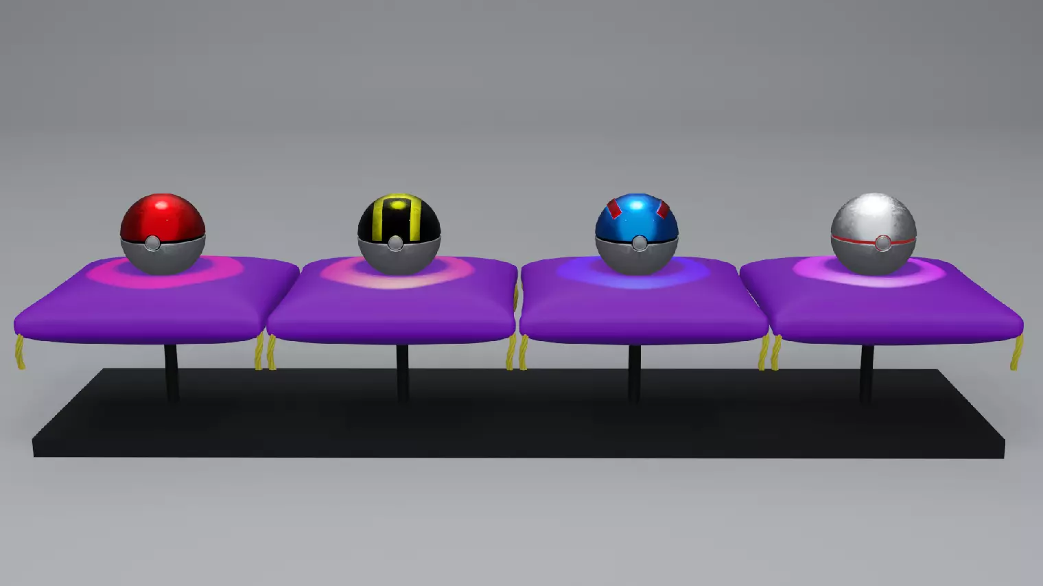 Pokeball power rangers eggs 3D model_0