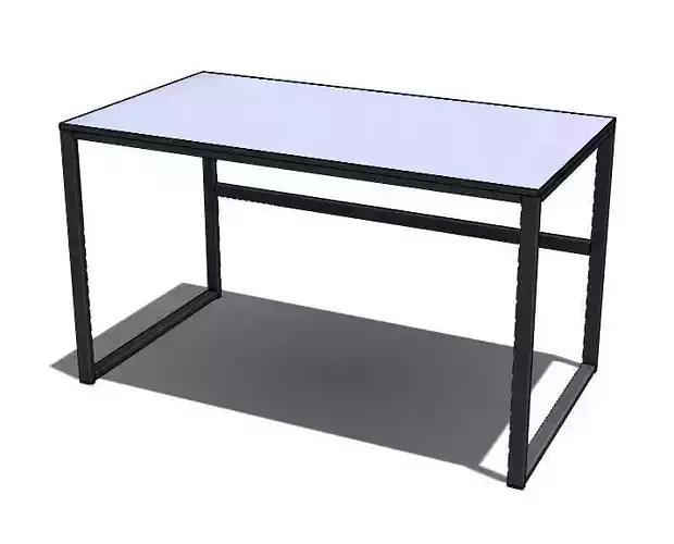 Table desk with glass top