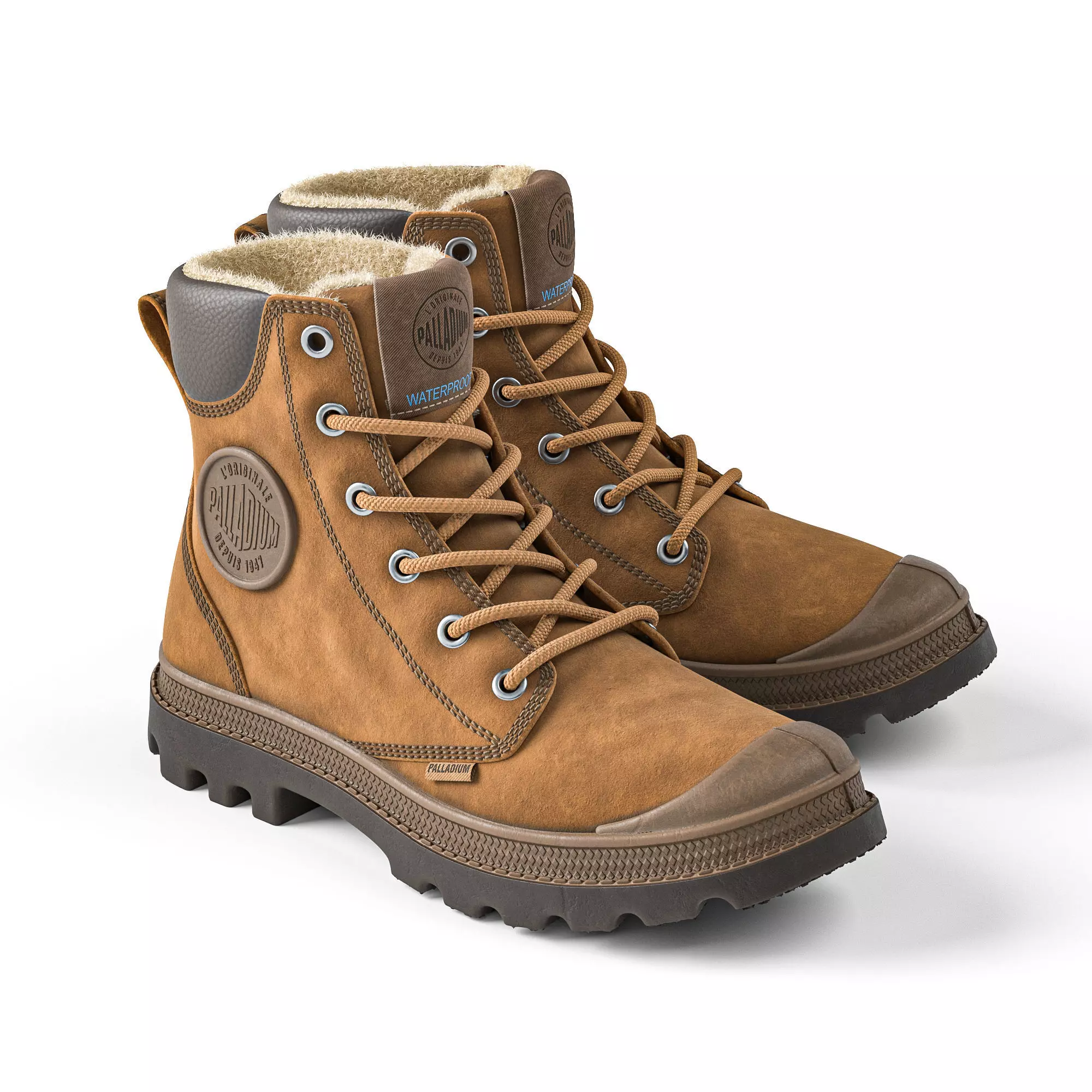 Boots street style Leather 3D model