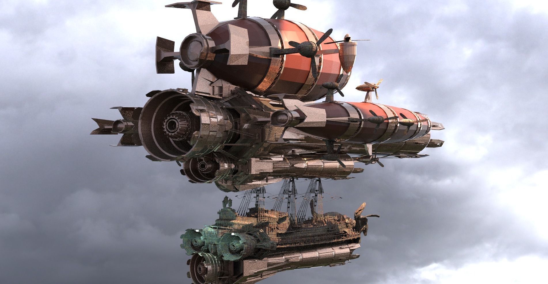 Red Devil Airship 3D model_1