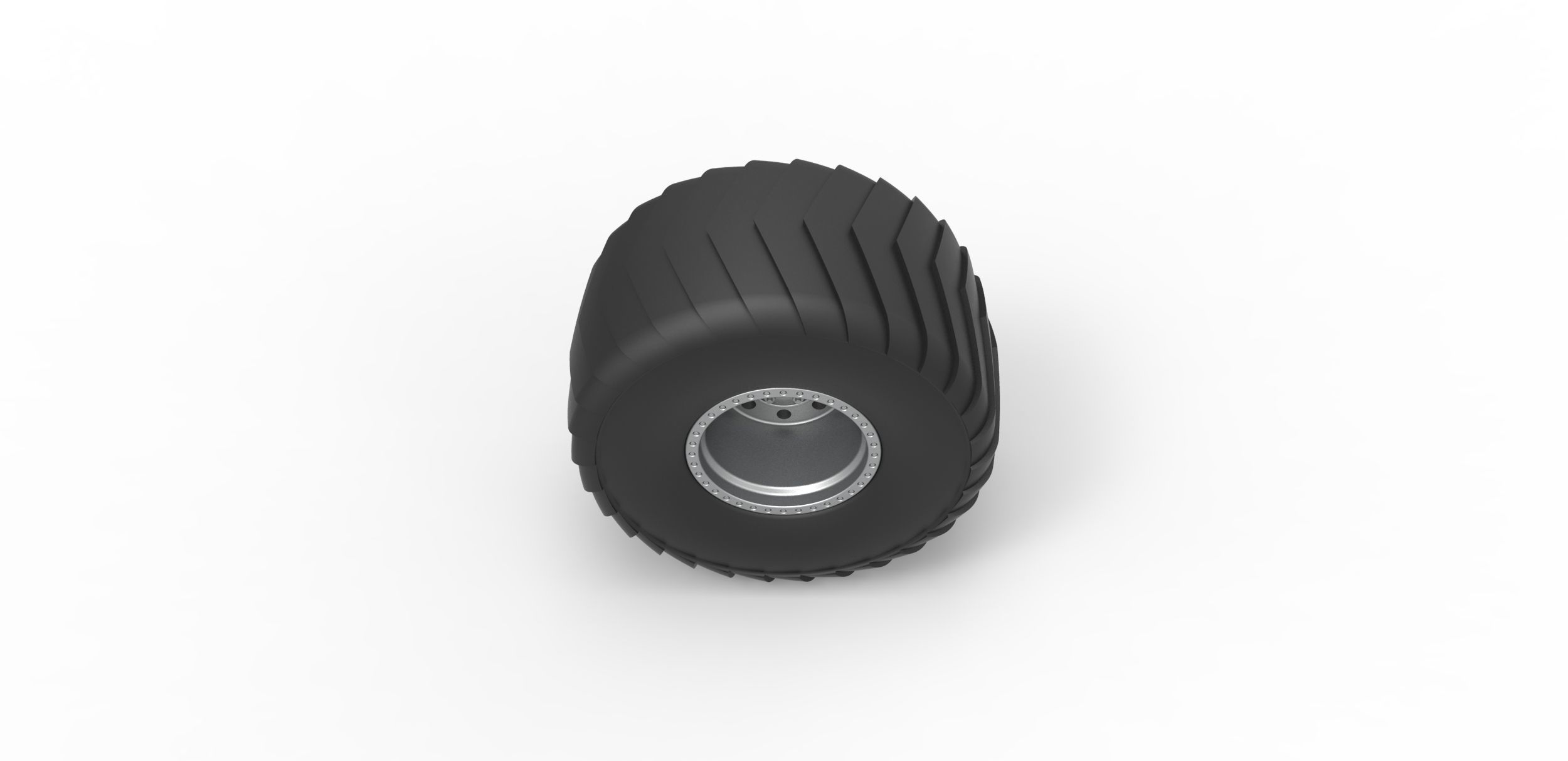 Wheel of Mini Rod pulling tractor Scale 1 to 25 3D print model_5
