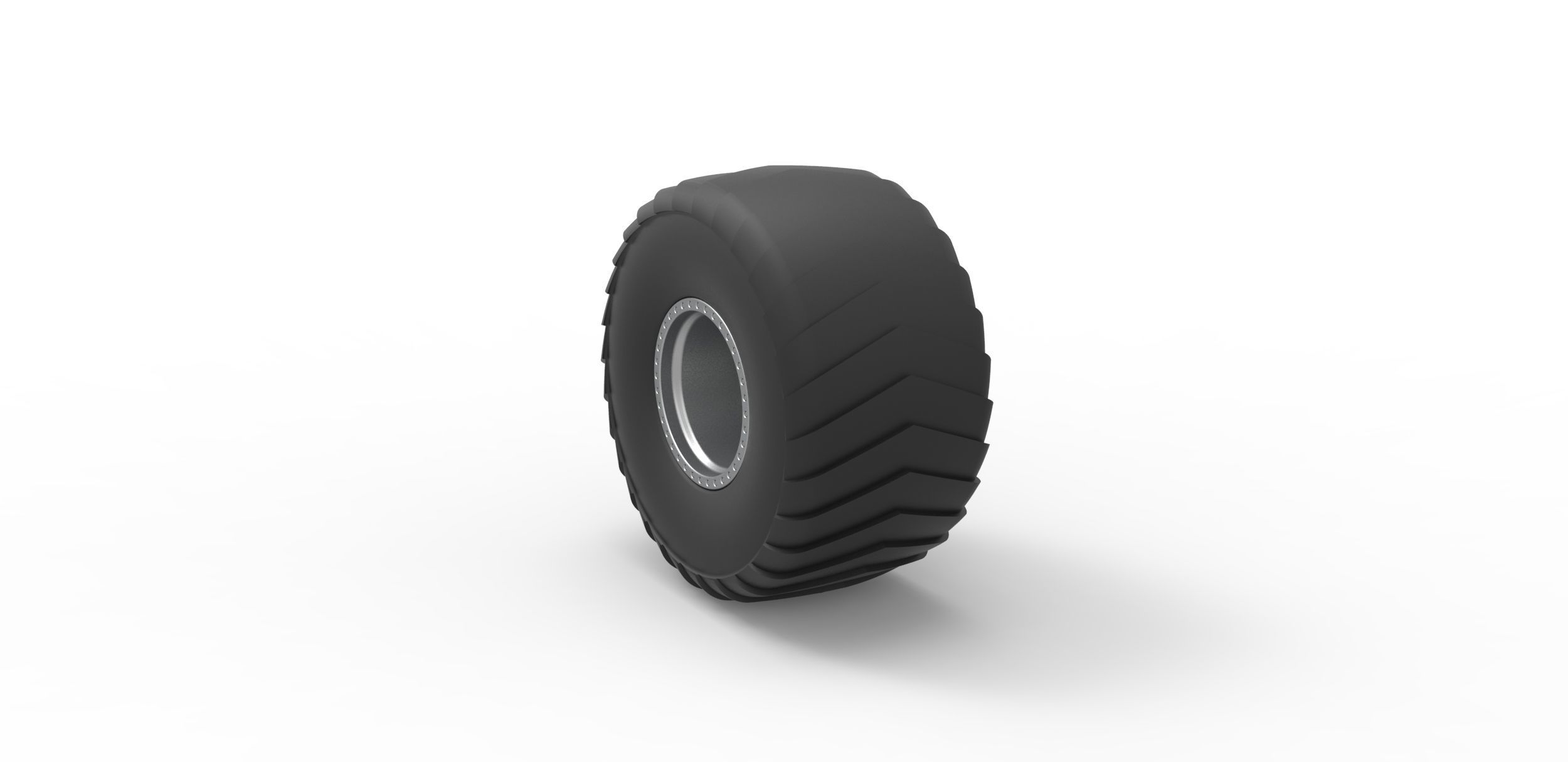 Wheel of Mini Rod pulling tractor Scale 1 to 25 3D print model_7