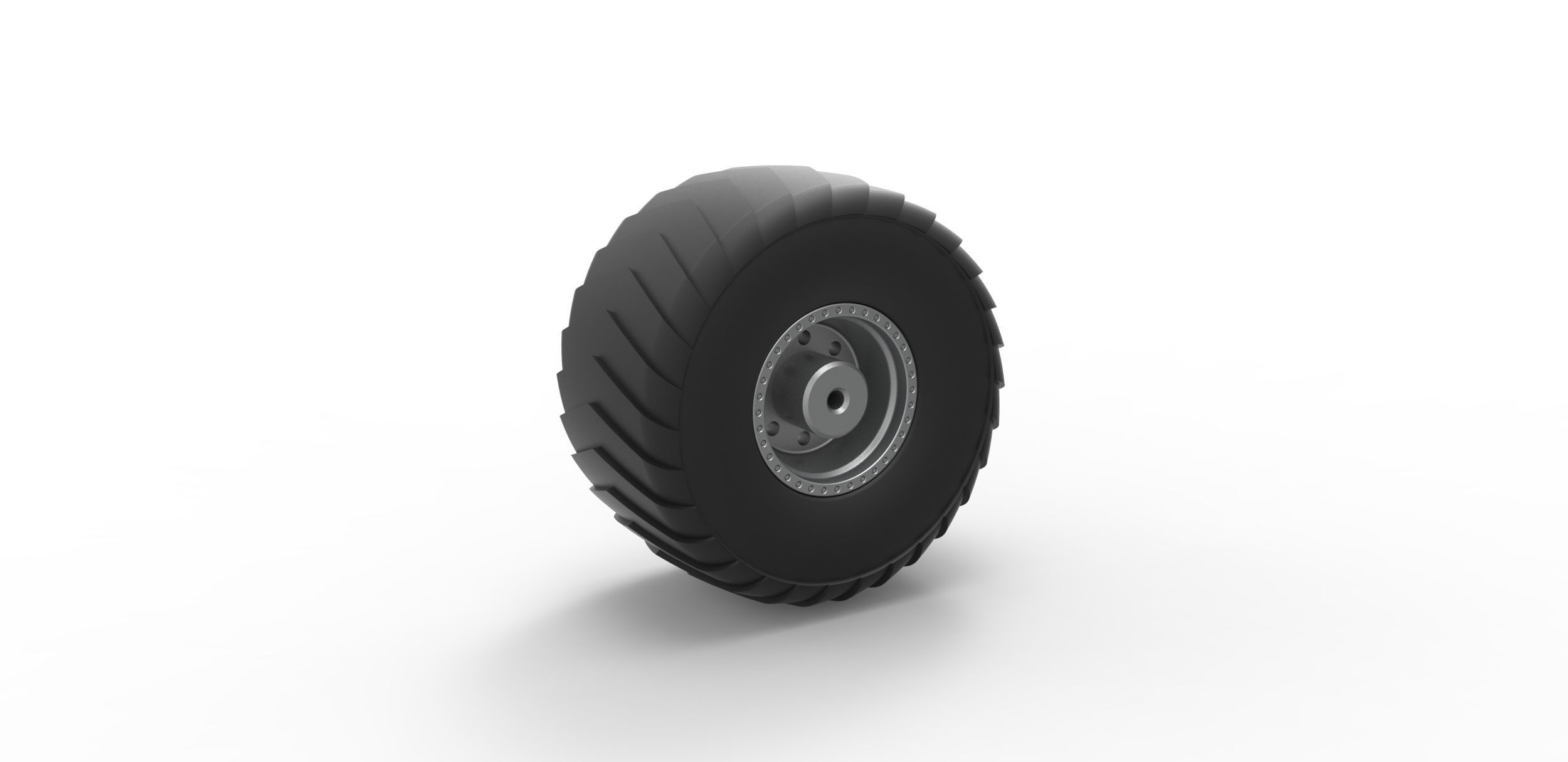 Wheel of Mini Rod pulling tractor Scale 1 to 25 3D print model_8