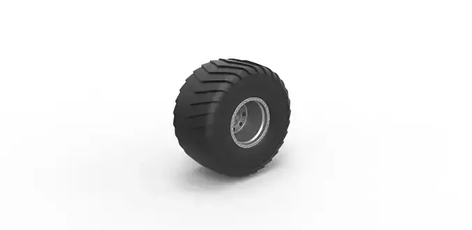 Wheel of Mini Rod pulling tractor Scale 1 to 25