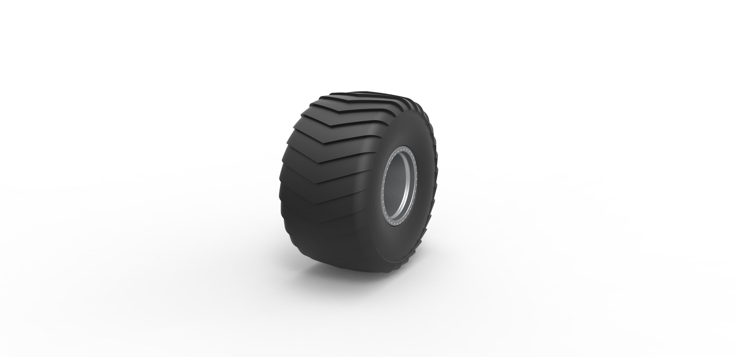 Wheel of Mini Rod pulling tractor Scale 1 to 25 3D print model_1