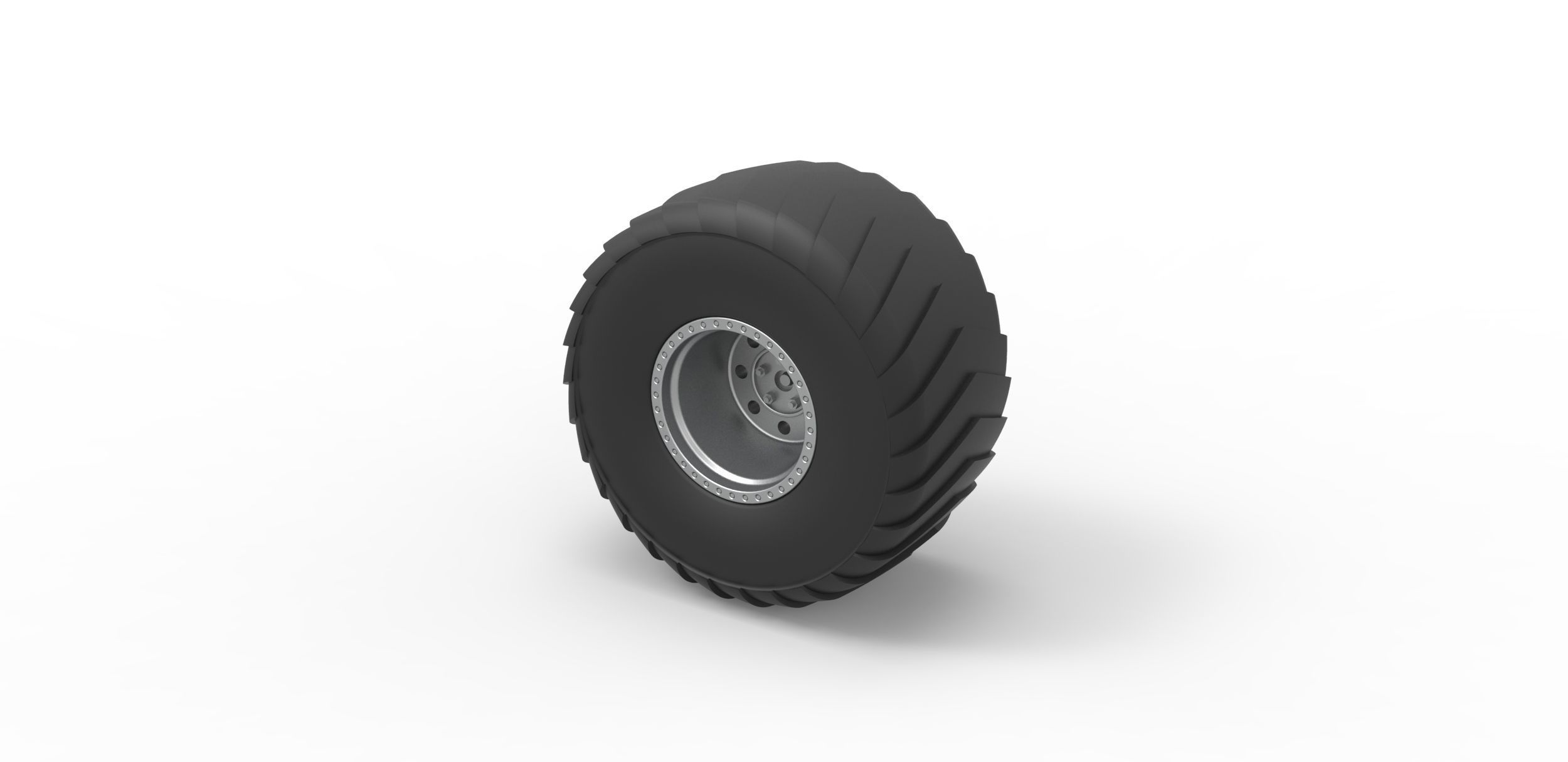 Wheel of Mini Rod pulling tractor Scale 1 to 25 3D print model_6