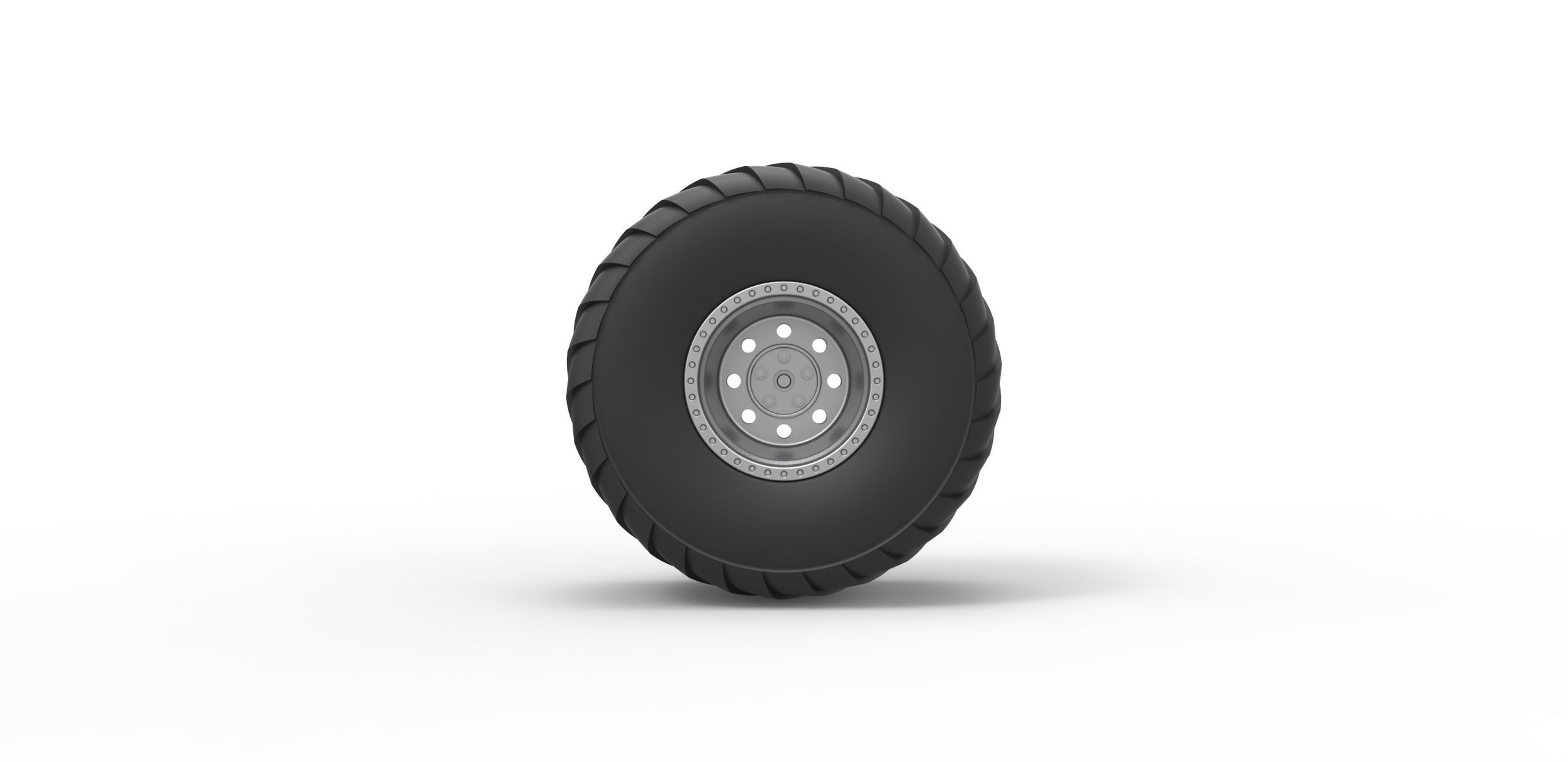 Wheel of Mini Rod pulling tractor Scale 1 to 25 3D print model_4