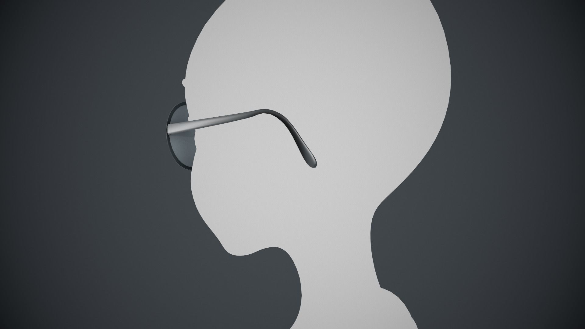 Stylized White Glasses Style 1  Low-poly 3D model_6