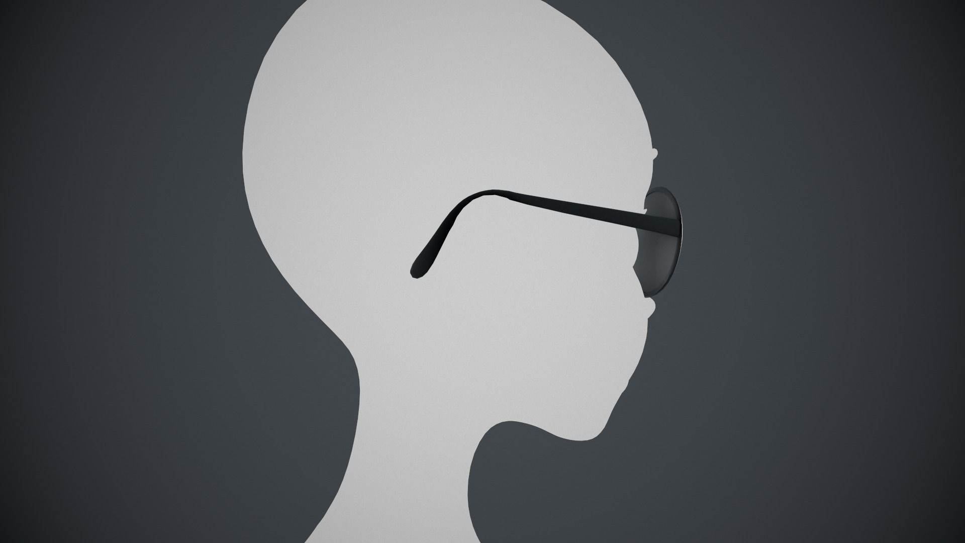 Stylized Black Glasses Style 1  Low-poly 3D model_7