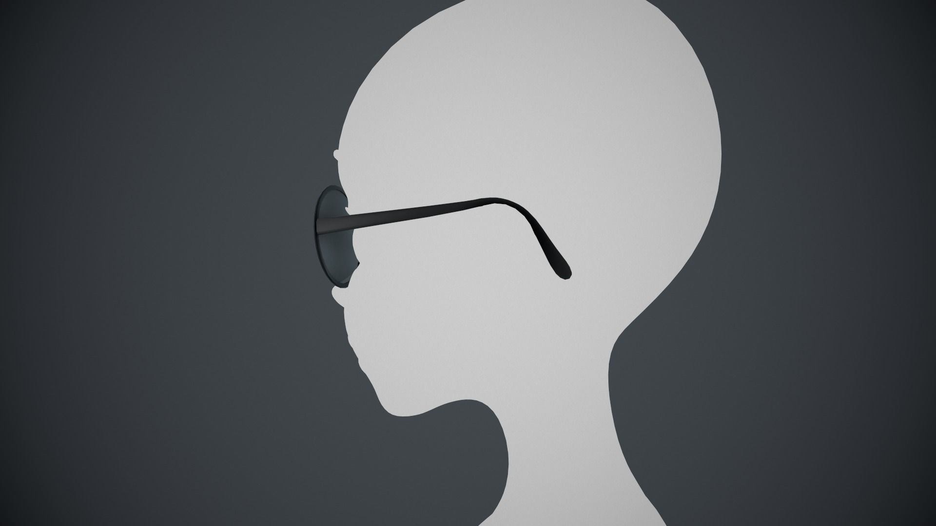 Stylized Black Glasses Style 1  Low-poly 3D model_14