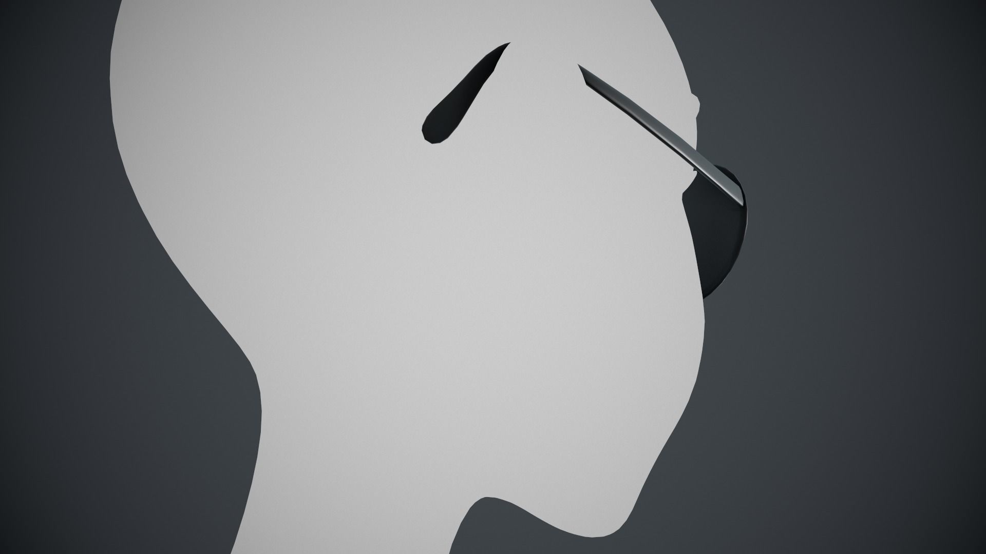 Stylized Black Glasses Style 1  Low-poly 3D model_6