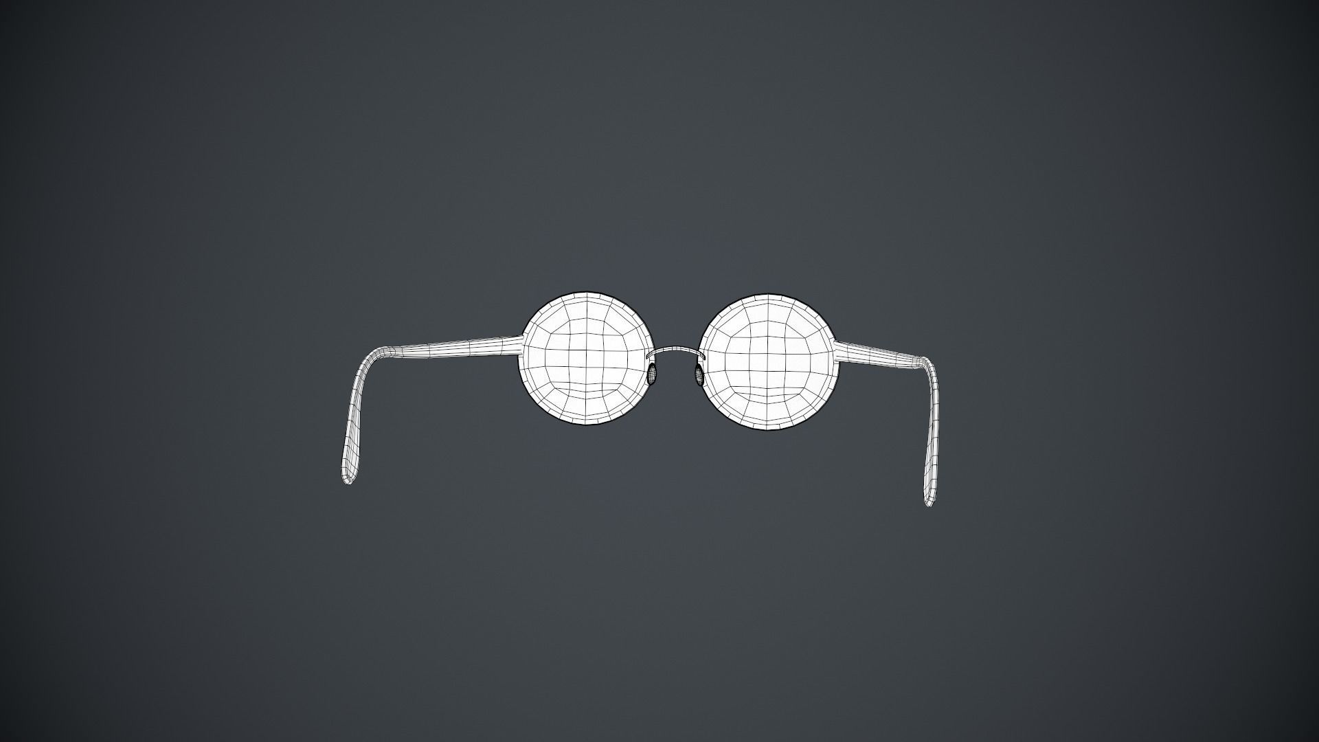 Stylized Black Glasses Style 1  Low-poly 3D model_17