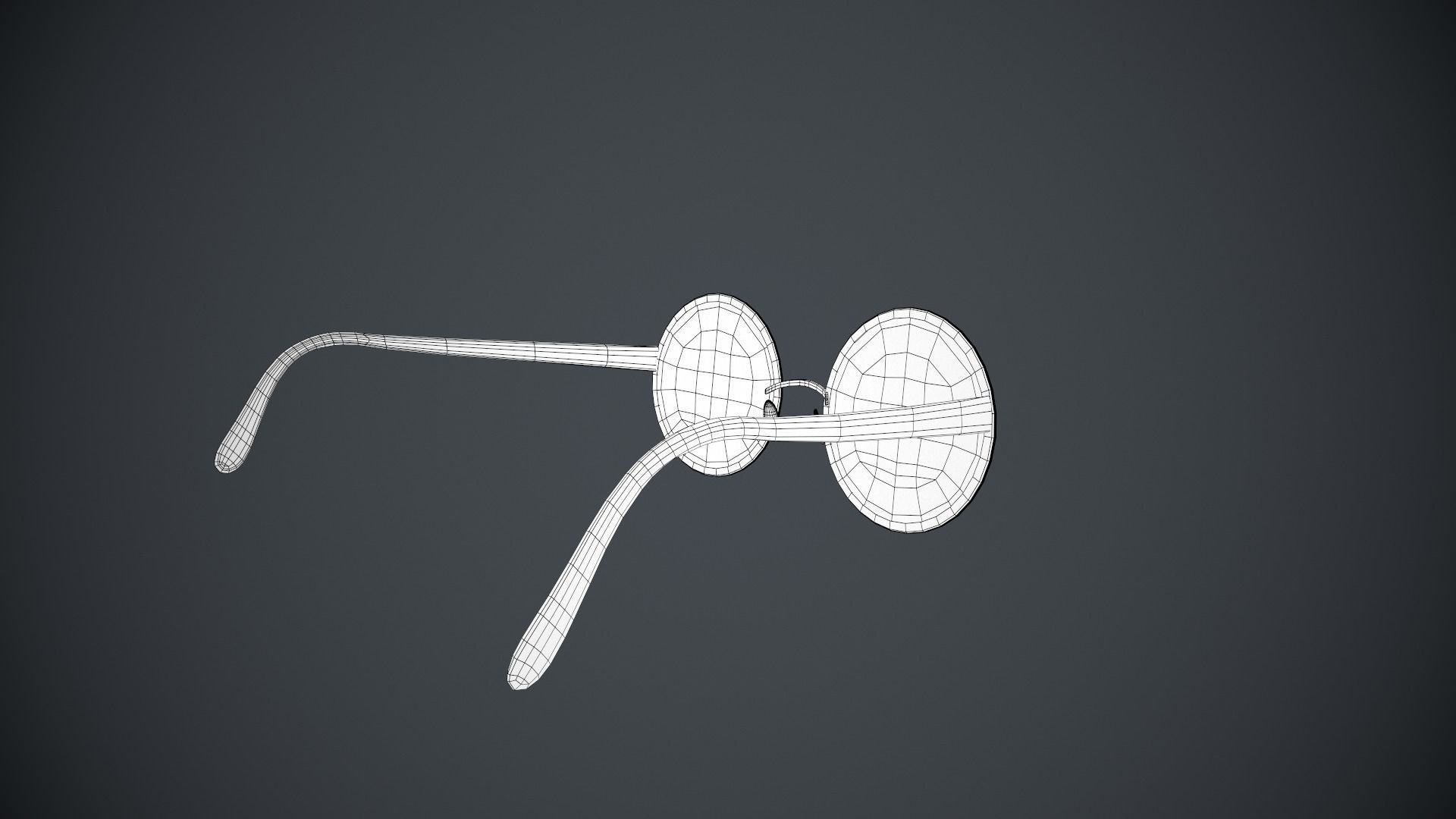 Stylized Black Glasses Style 1  Low-poly 3D model_16