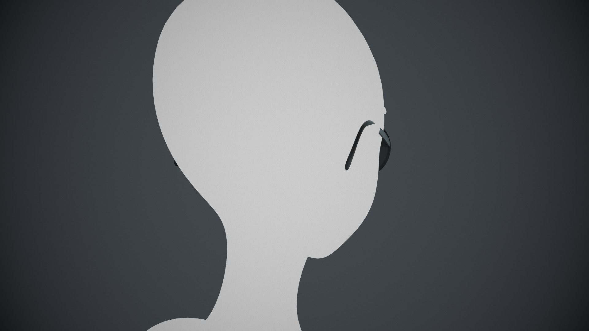 Stylized Black Glasses Style 1  Low-poly 3D model_9