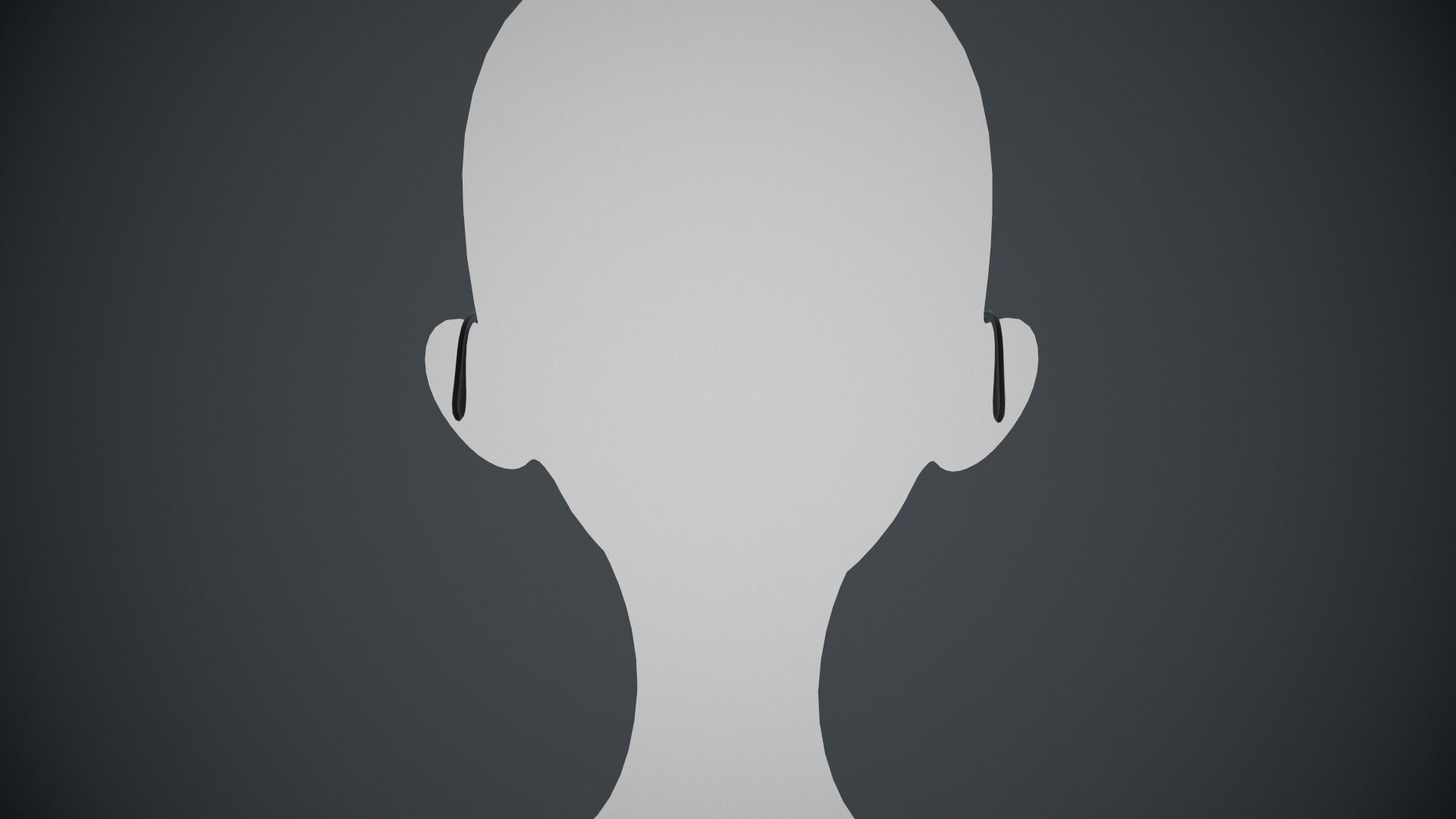 Stylized Black Glasses Style 1  Low-poly 3D model_3