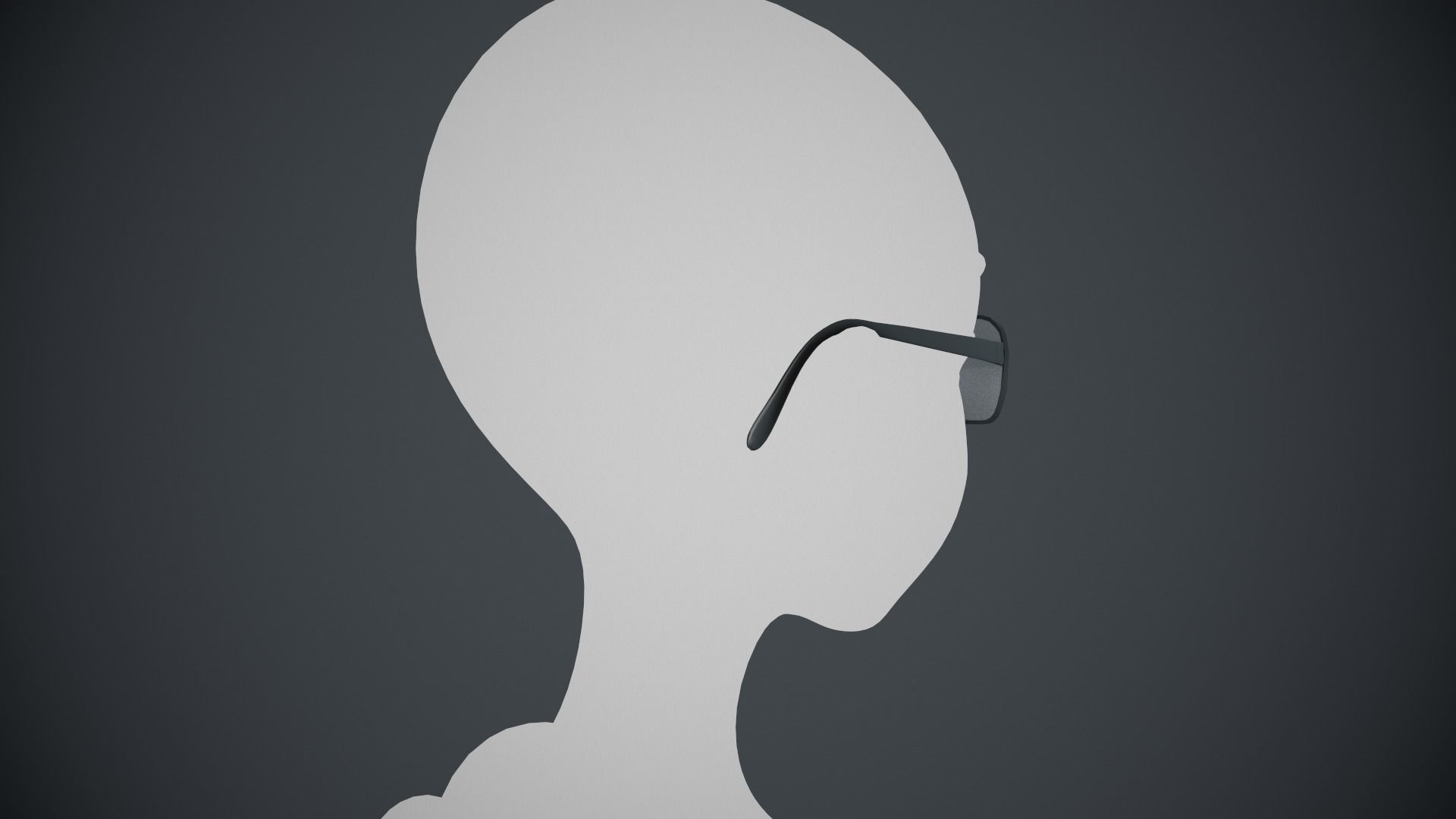 Stylized White Glasses Style 2  Low-poly 3D model_6