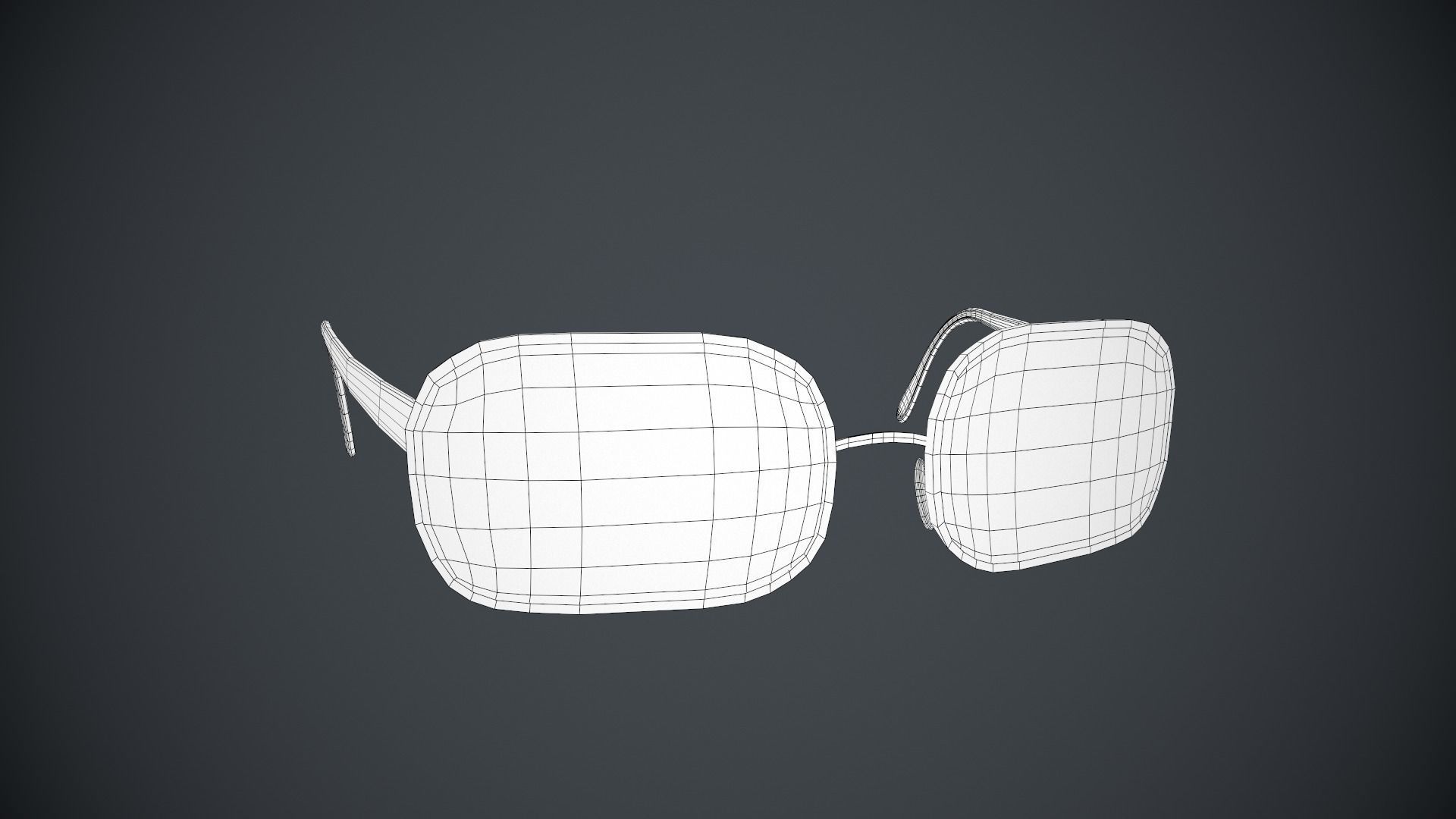 Stylized Black Glasses Style 2  Low-poly 3D model_12