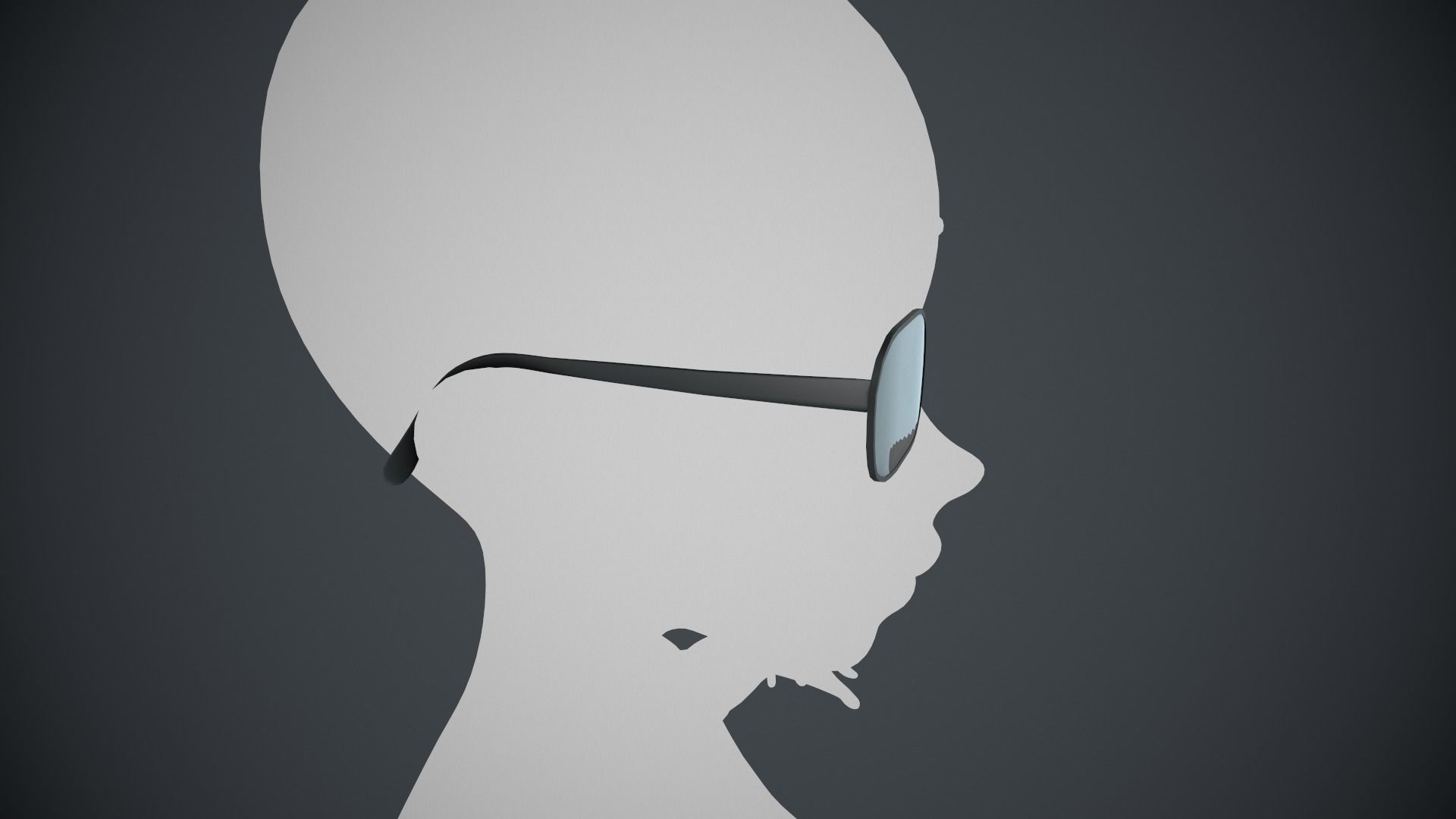 Stylized Black Glasses Style 2  Low-poly 3D model_10