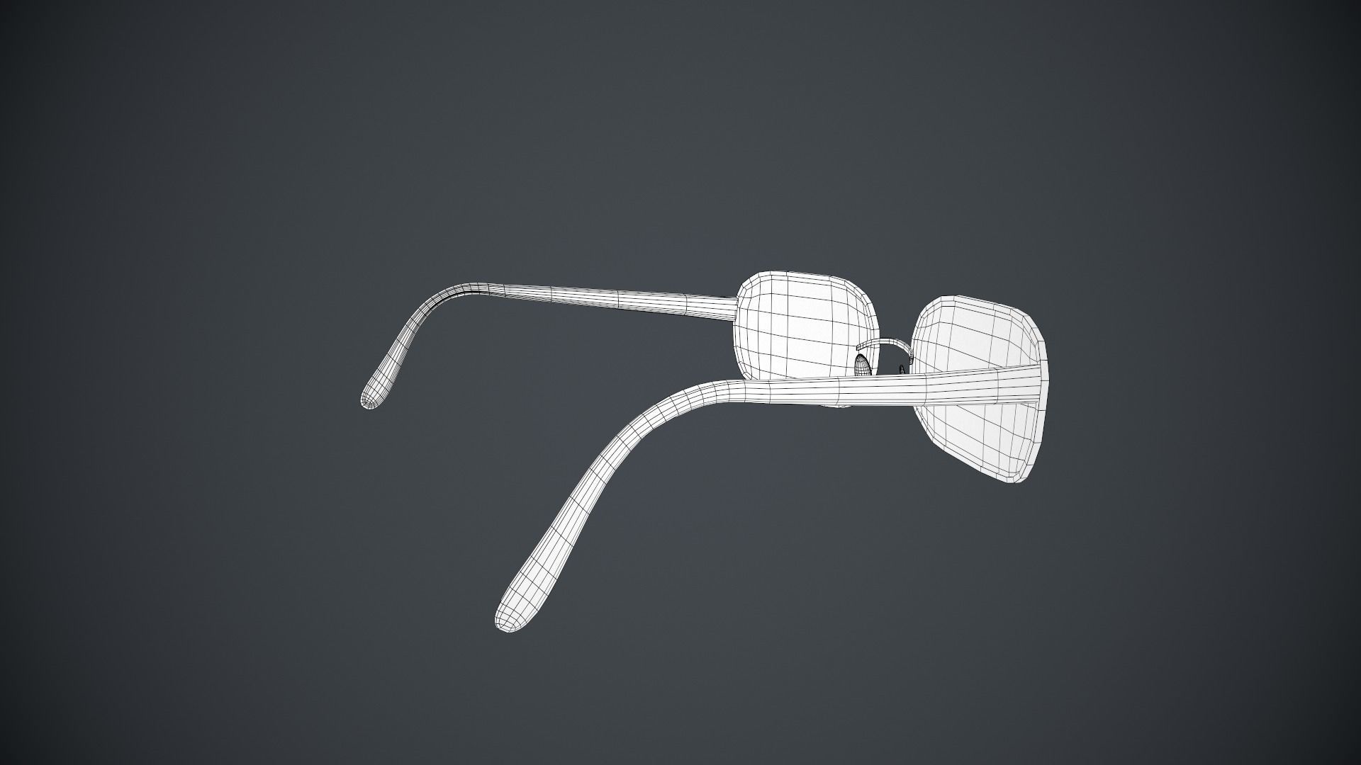 Stylized Black Glasses Style 2  Low-poly 3D model_14