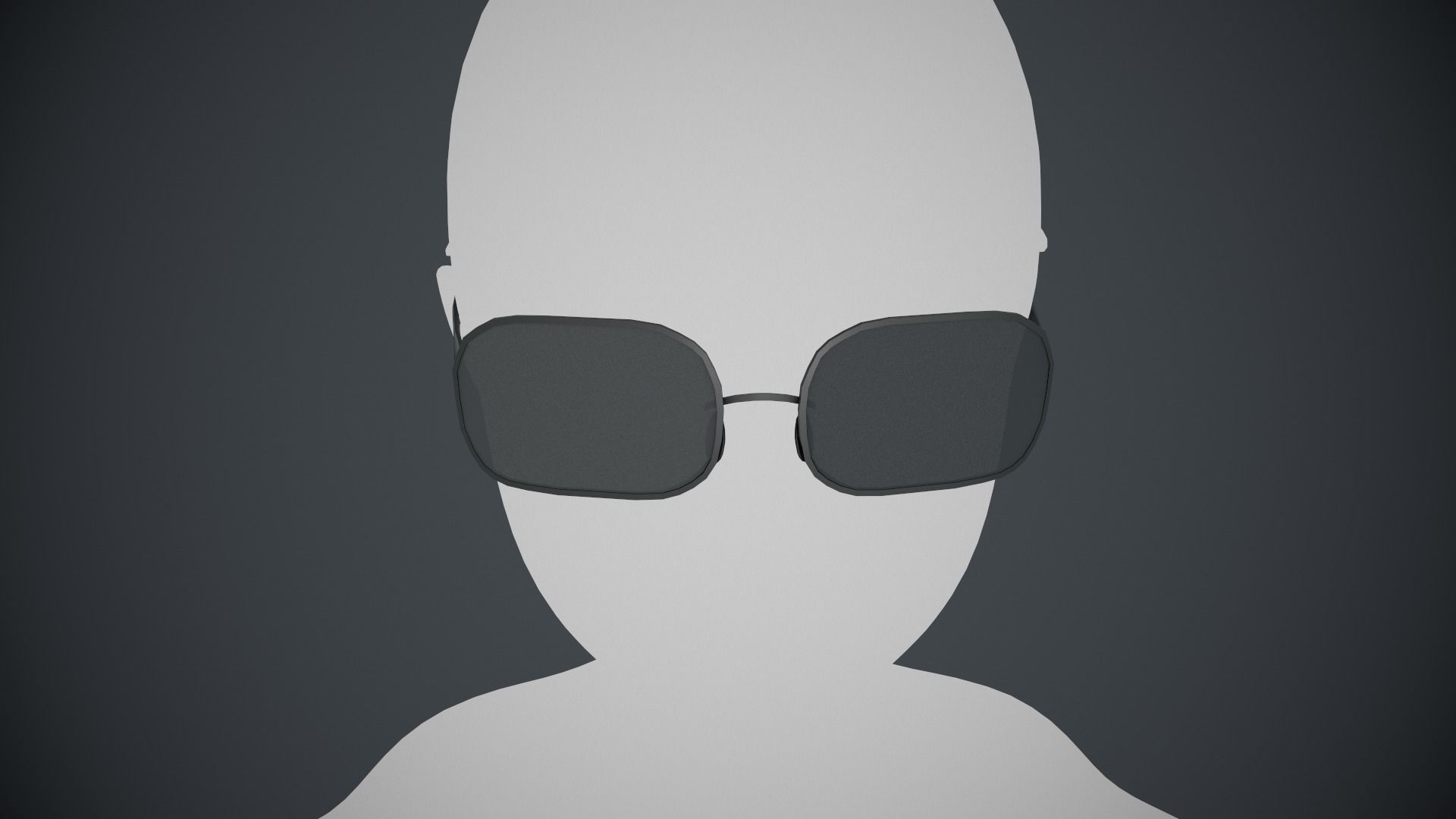 Stylized Black Glasses Style 2  Low-poly 3D model_8