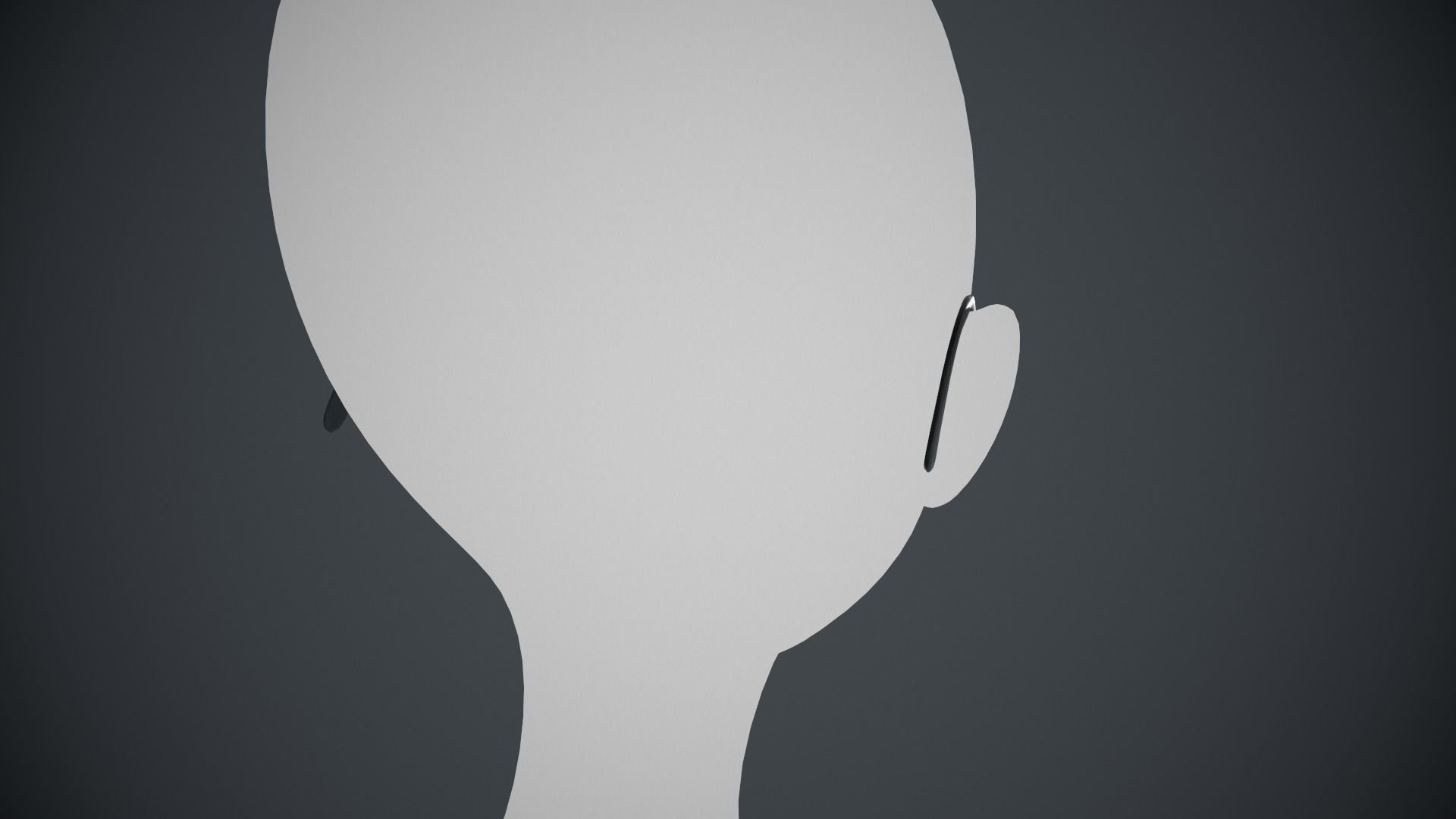 Stylized Black Glasses Style 2  Low-poly 3D model_5