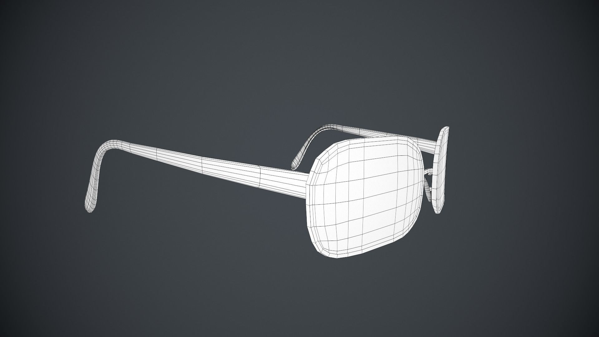 Stylized Black Glasses Style 2  Low-poly 3D model_13