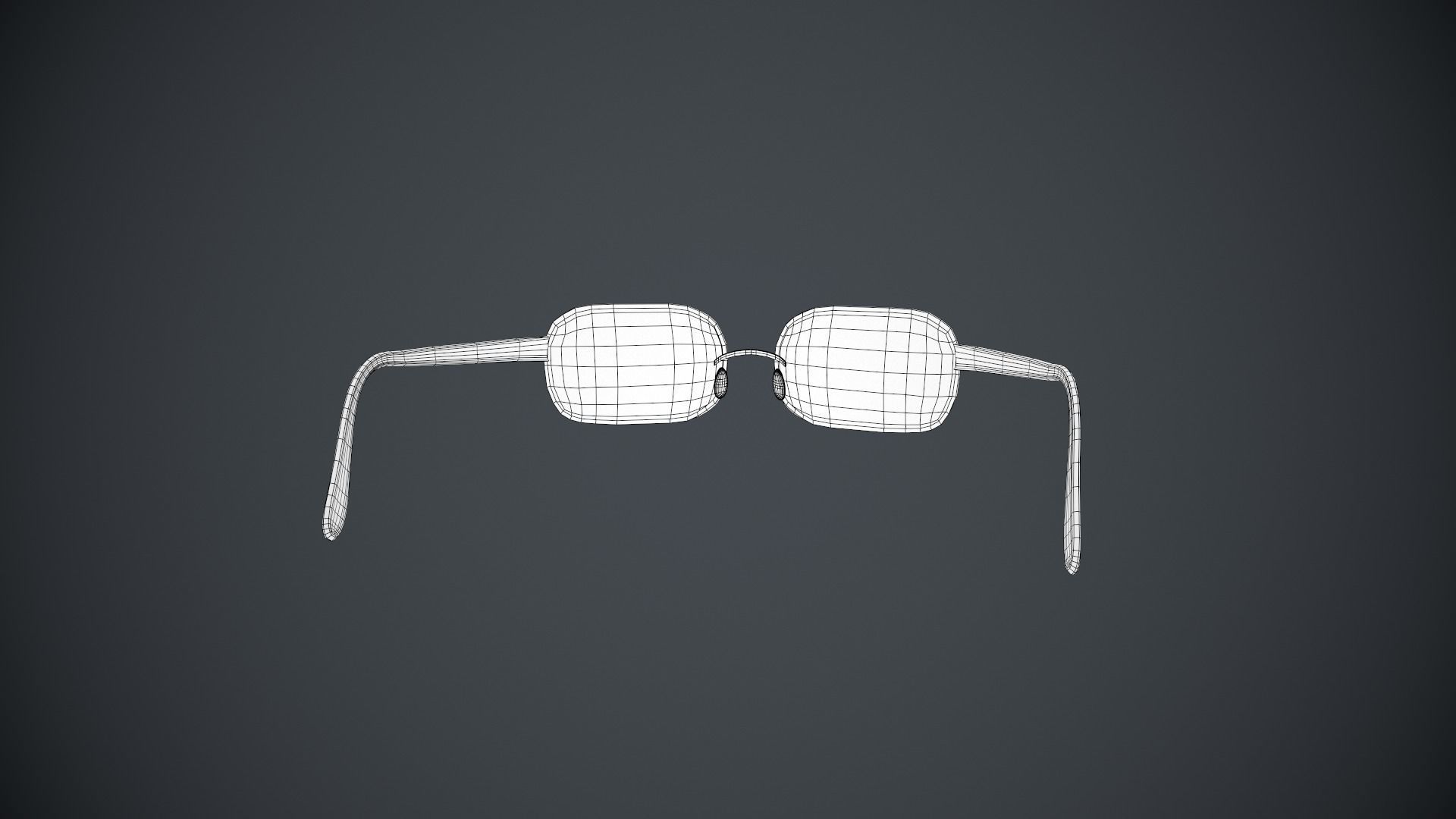 Stylized Black Glasses Style 2  Low-poly 3D model_15