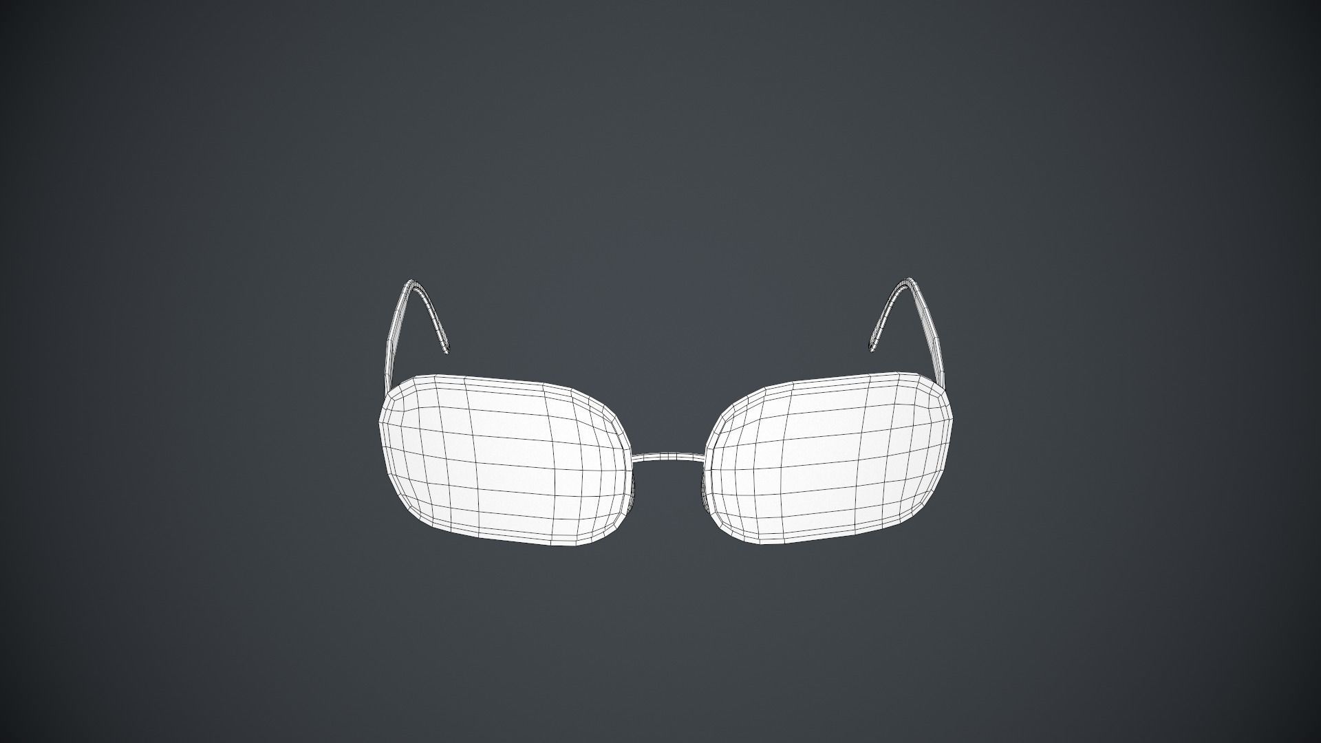 Stylized Black Glasses Style 2  Low-poly 3D model_16