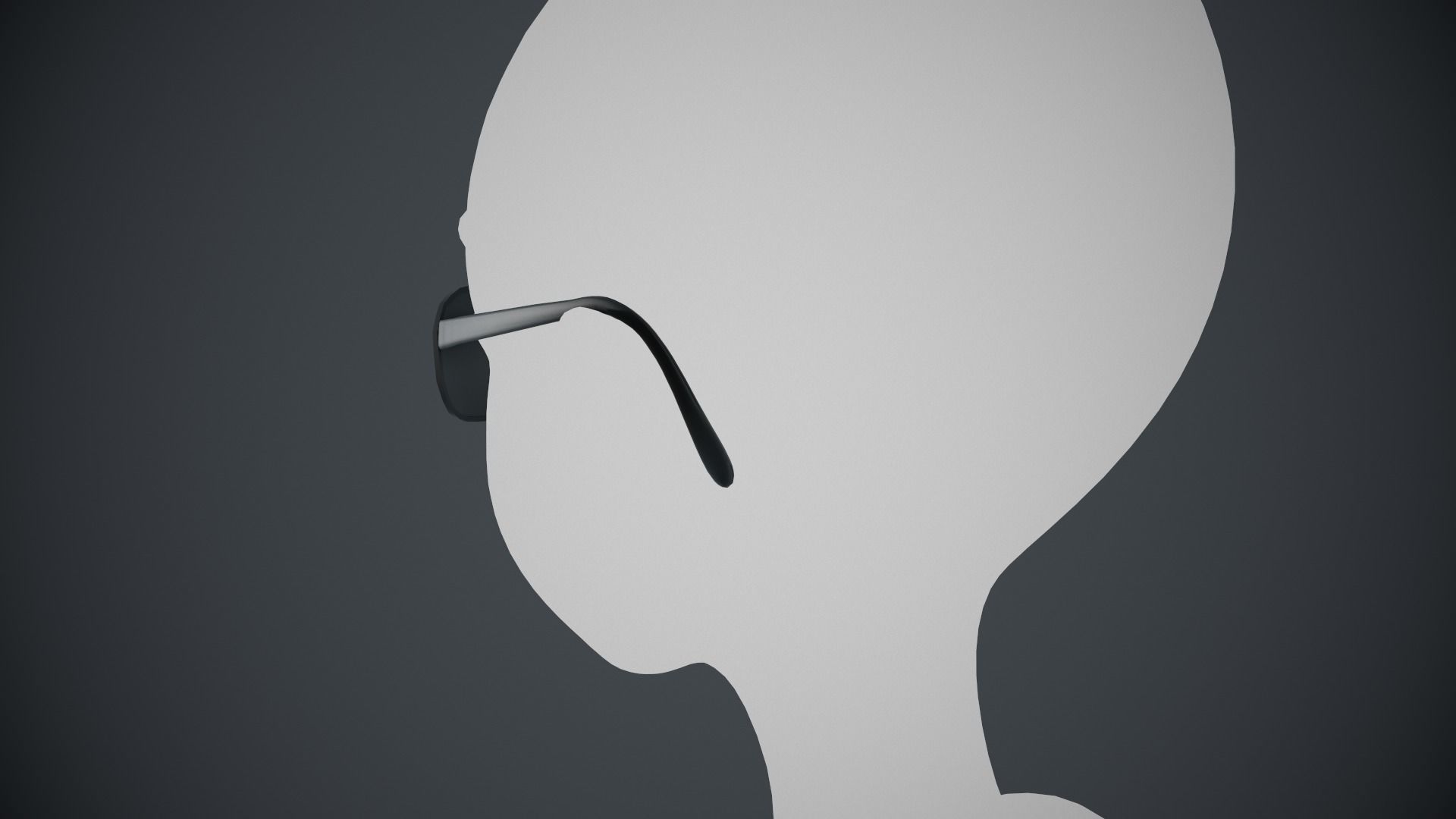 Stylized Black Glasses Style 2  Low-poly 3D model_6