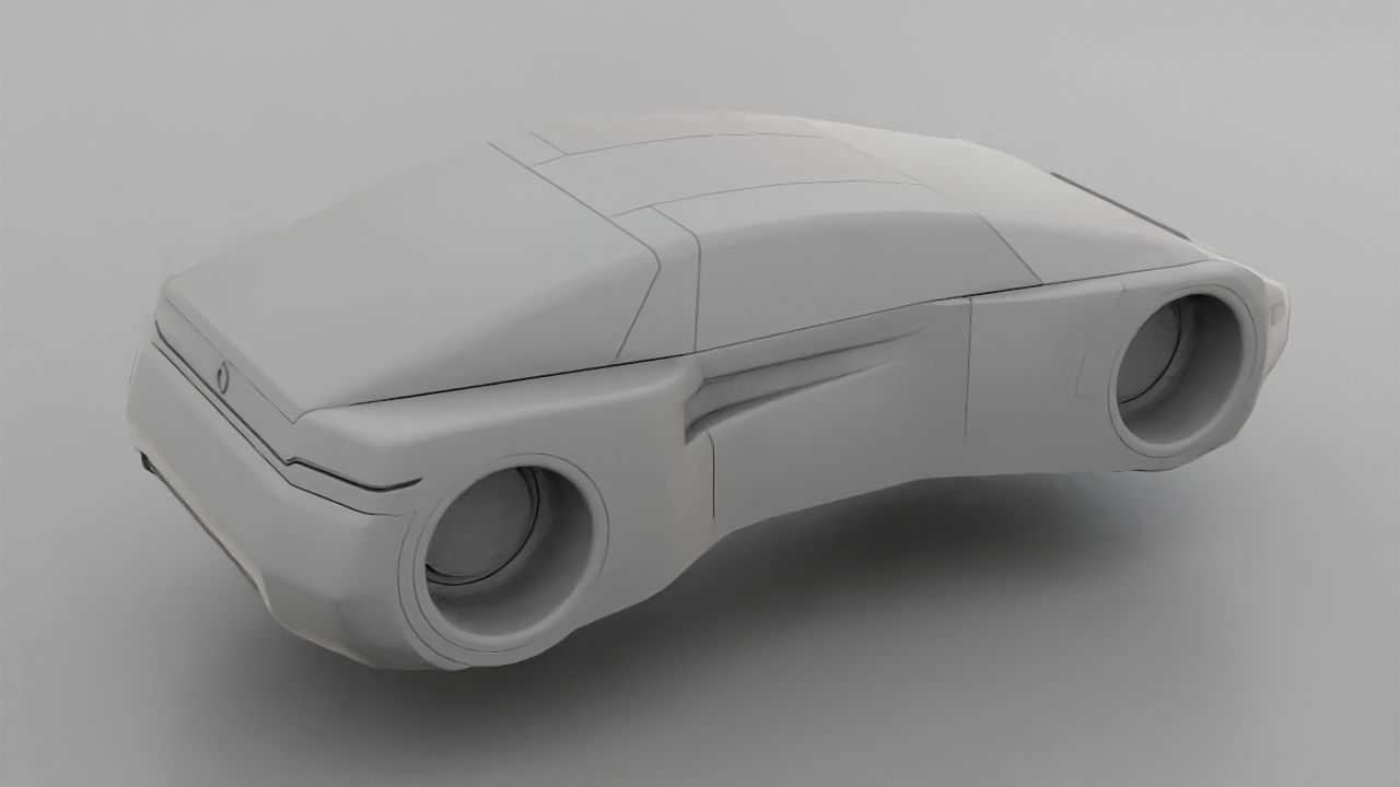 Futuristic Car  3D model_28