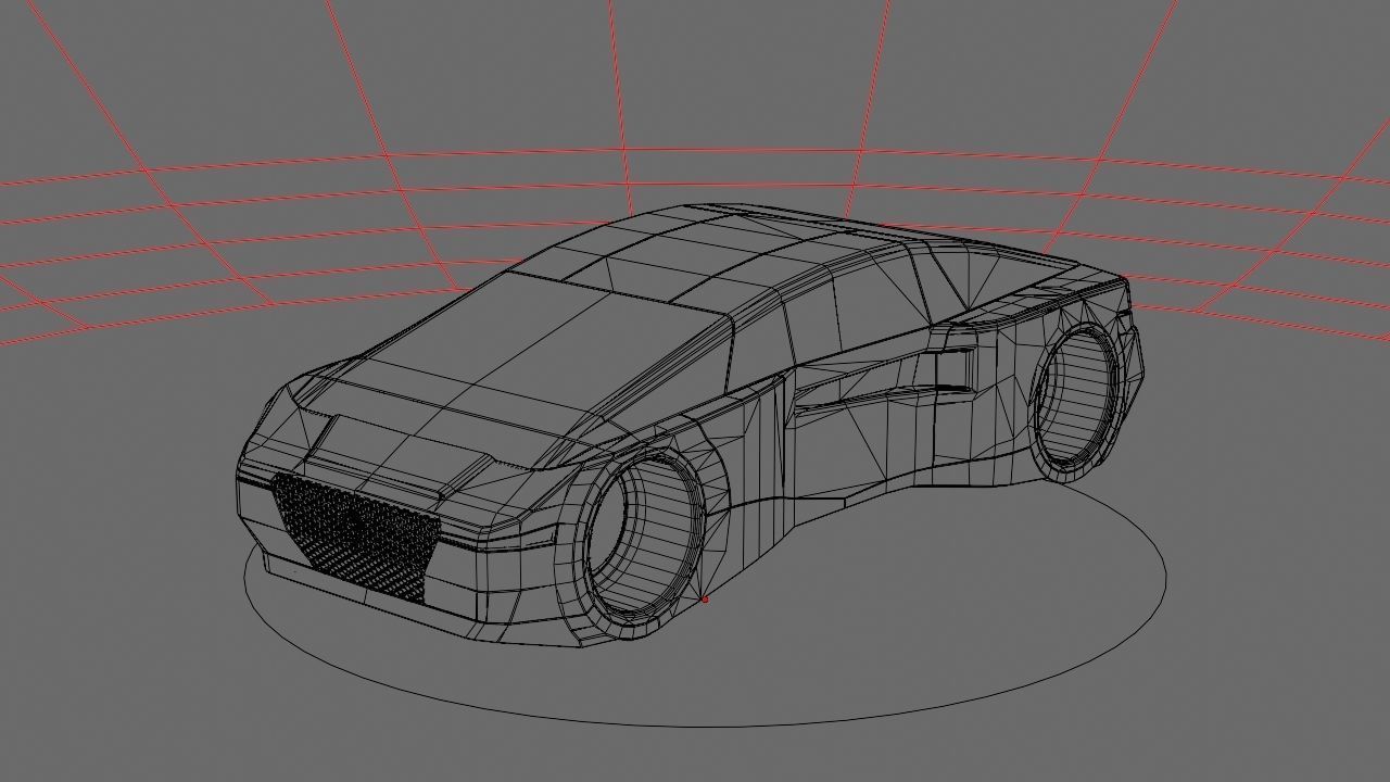 Futuristic Car  3D model_35